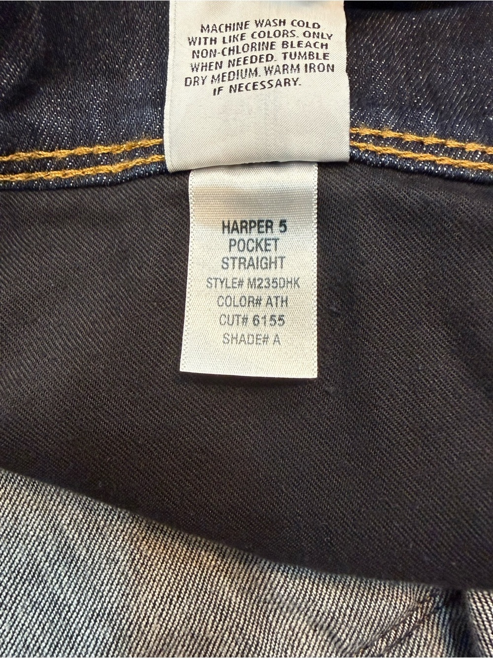Hudson Harper Straight Button Fly Jeans Size 36 - Picture 4 of 5